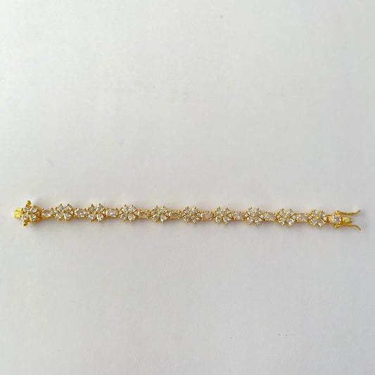 Diamond Gold Plated Tennis Bracelet