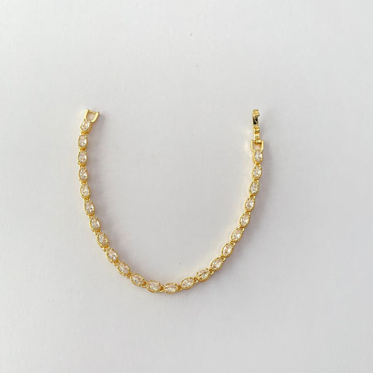 Sleek Gold Plated Tennis Bracelet
