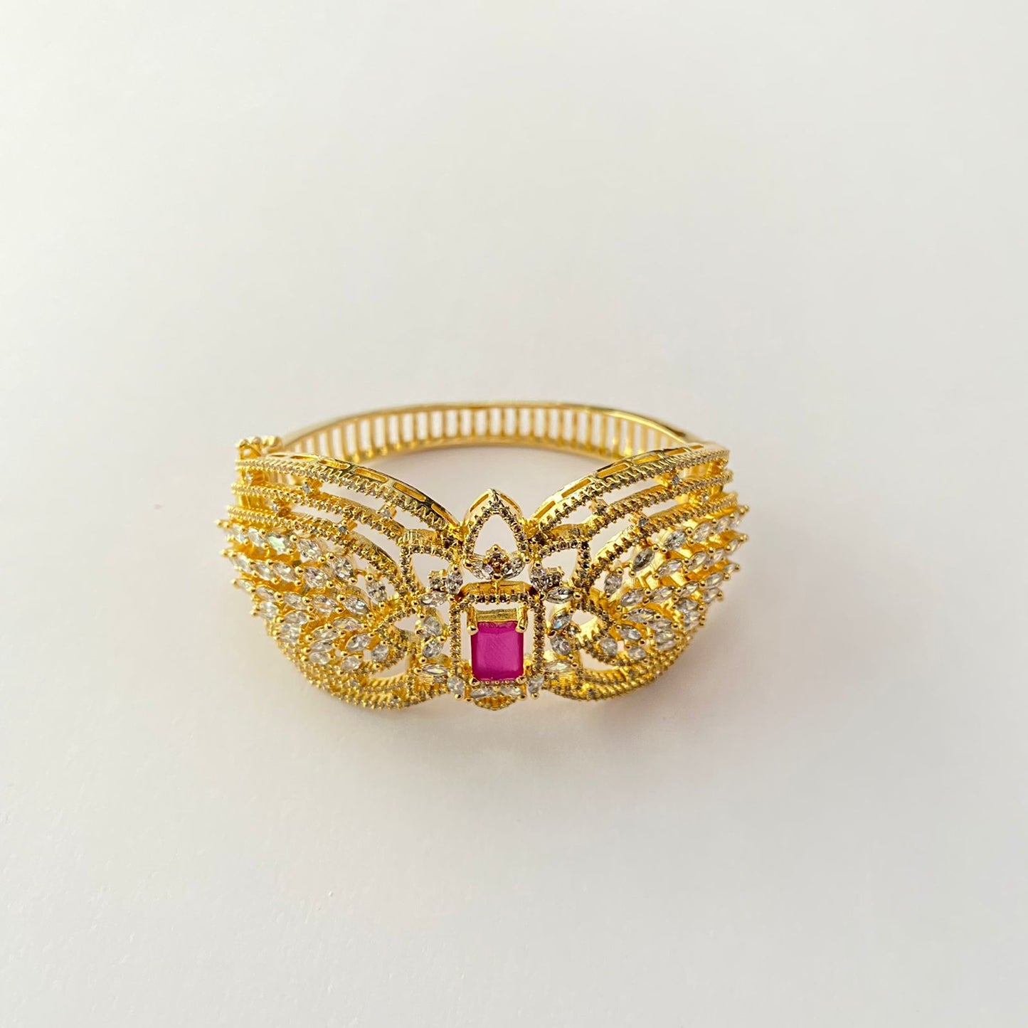 Gold Plated Ruby Stone Bracelet