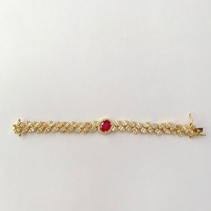 Ruby Gold plated Bracelet