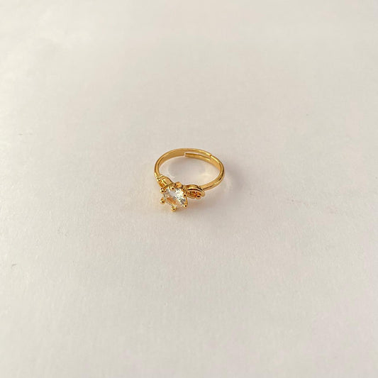 Gold Plated Sleek adjustable Diamond Ring
