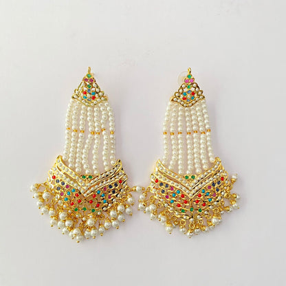 Golden plated  Pearl Jhumar Earrings