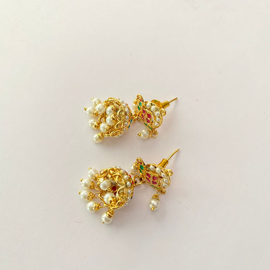 Multi Gold Plated Small Jhumka