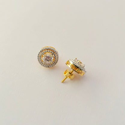 Round Shape with Double Framework Back Screw Solitaire