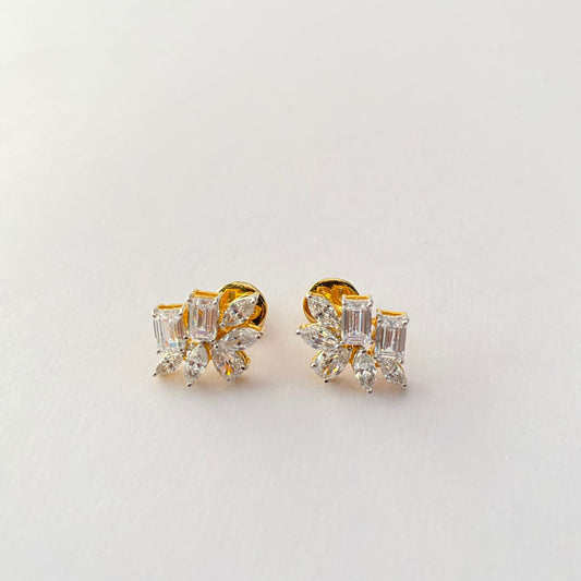 Stunning Gold Plated Pure Sliver 92.5 Stud