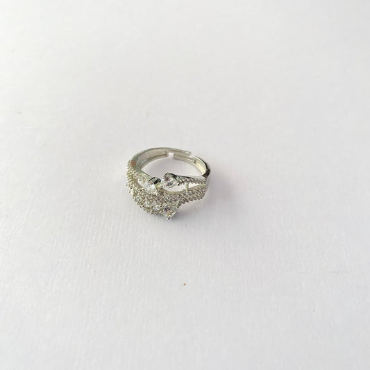 Diamond Silver Plated Ring