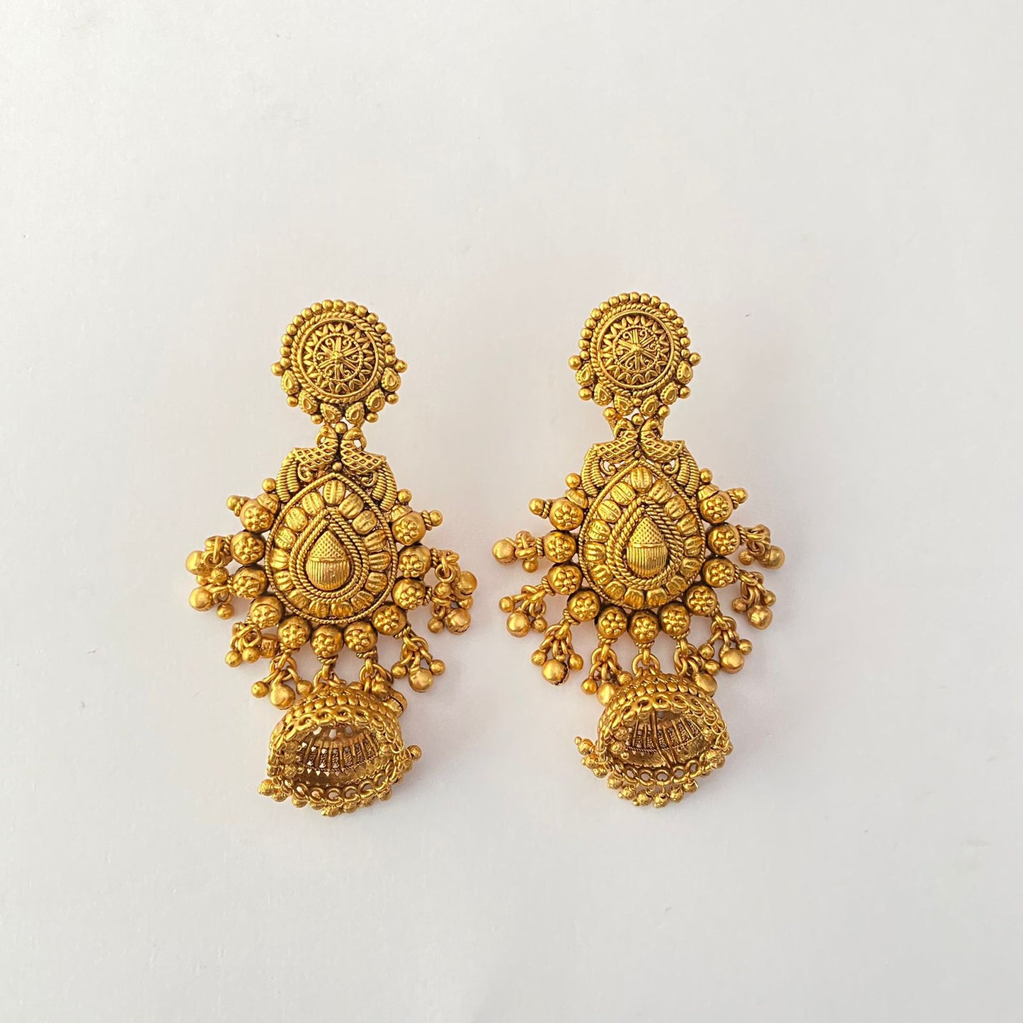 Antique Gold Plated Jhumka