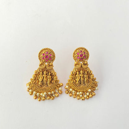 Gold Plated Ram Sita Earring