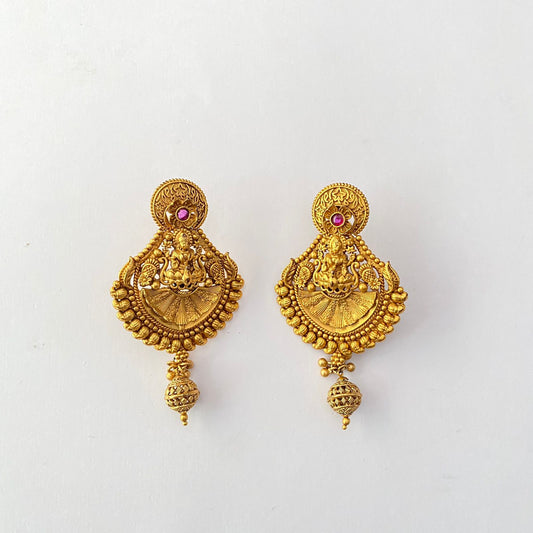 Gold Plated Laxmi Earring