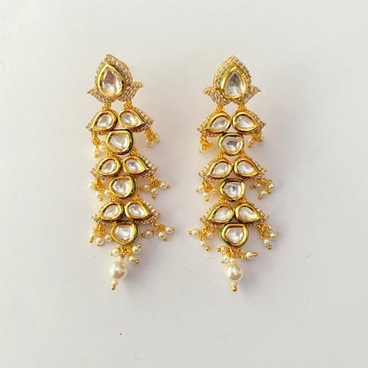Kundan Gold Plated with Pearl Hanging Earring