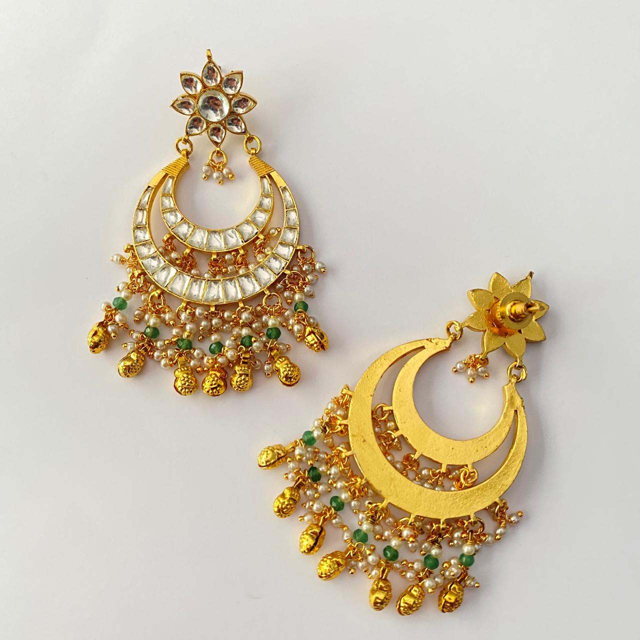 Kundan Gold Plated Chandbali Earring