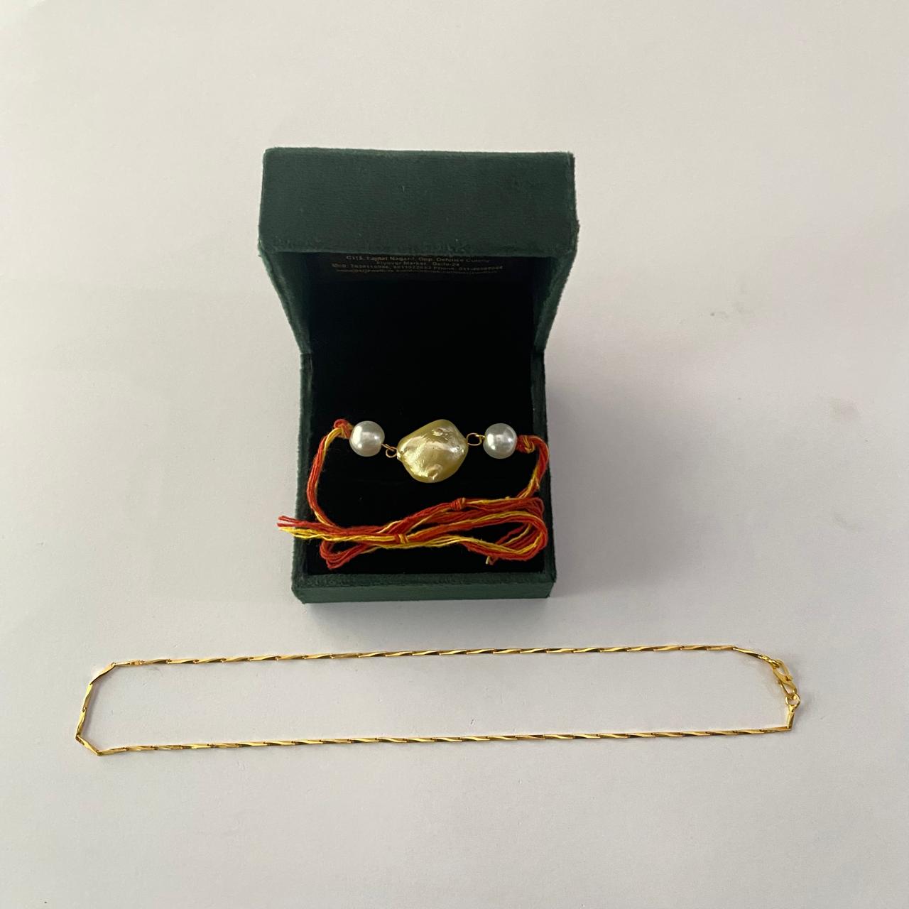 Baruk stone with pearl witn chain combo