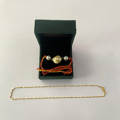 Baruk stone with pearl witn chain combo
