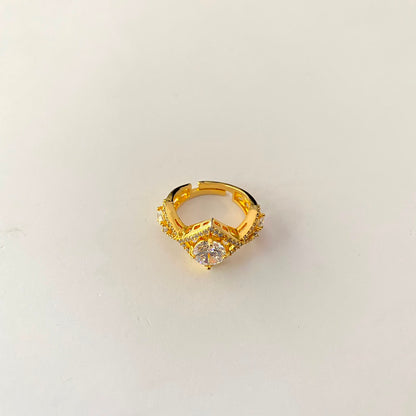 Diamond Gold Plated Sleek Ring