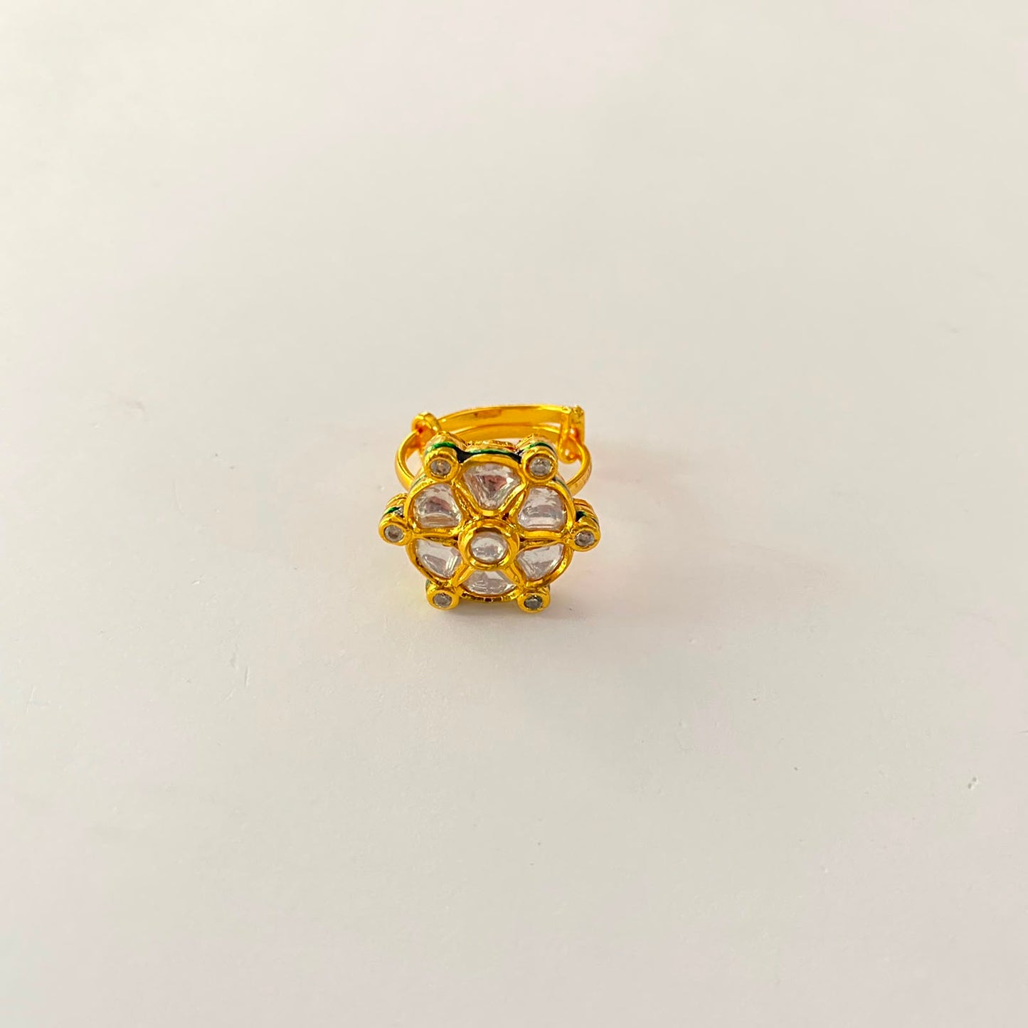Kundan Gold Plated Small Ring