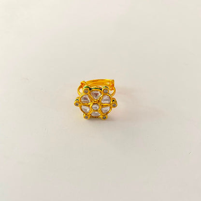 Kundan Gold Plated Small Ring