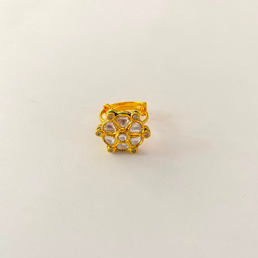 Kundan Gold Plated Small Ring