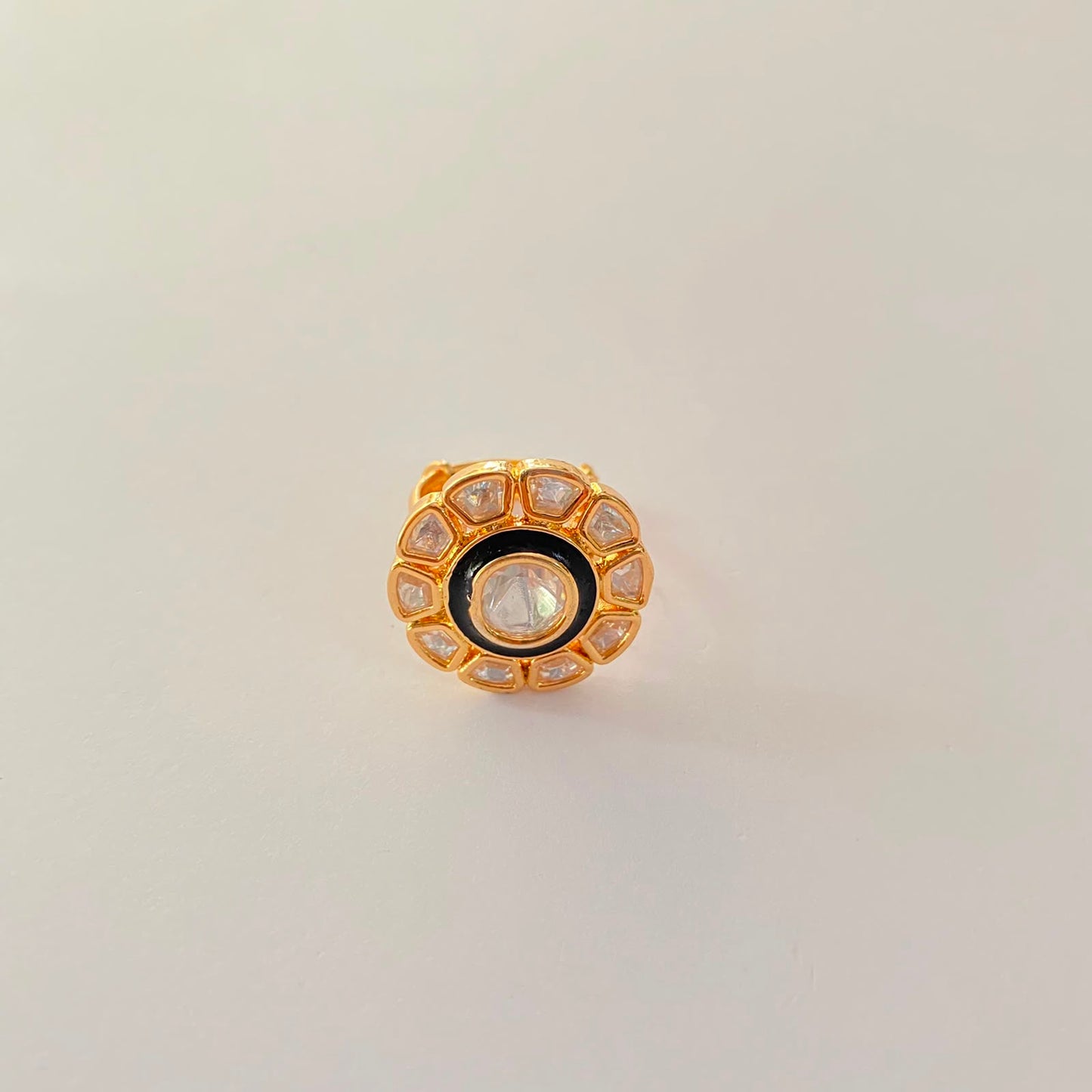 Polki Gold Plated Ring
