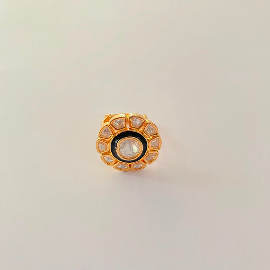 Polki Gold Plated Ring