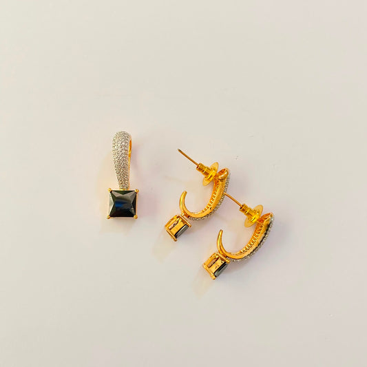 Bark Blue Gold Plated Pendant Set