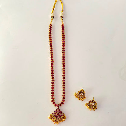 Gold Plated Reversible Necklace Set
