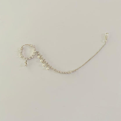 Diamond Silver Plated Nath