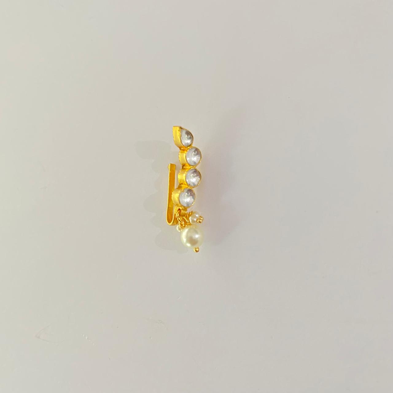 Kundan Gold Plated Nath
