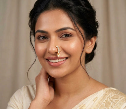 Kundan Gold Plated Nath
