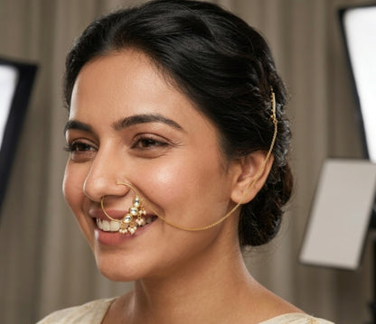 Kundan Gold Plated Nath