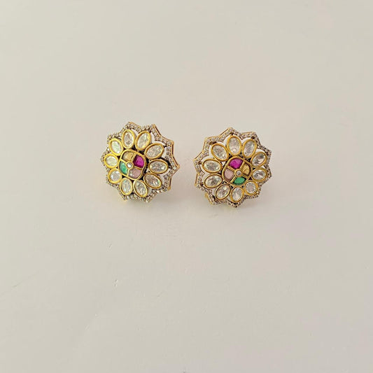 Kundan with diamond latest design studs