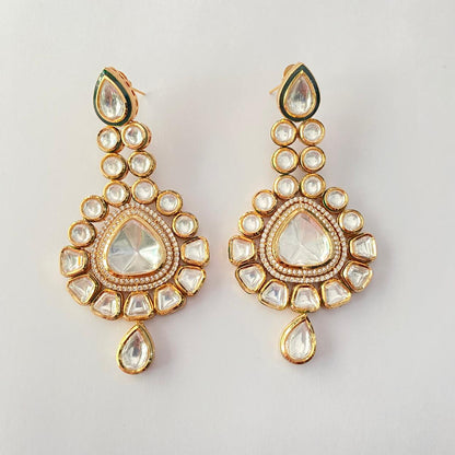 Kundan & Polki Gold Plated Drop Earring