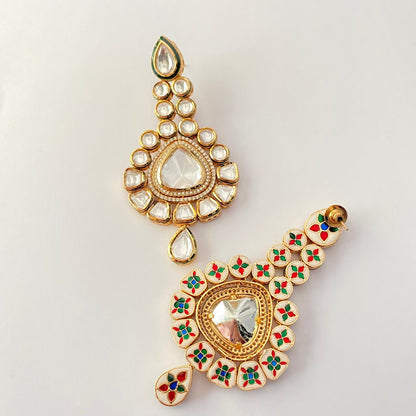 Kundan & Polki Gold Plated Drop Earring