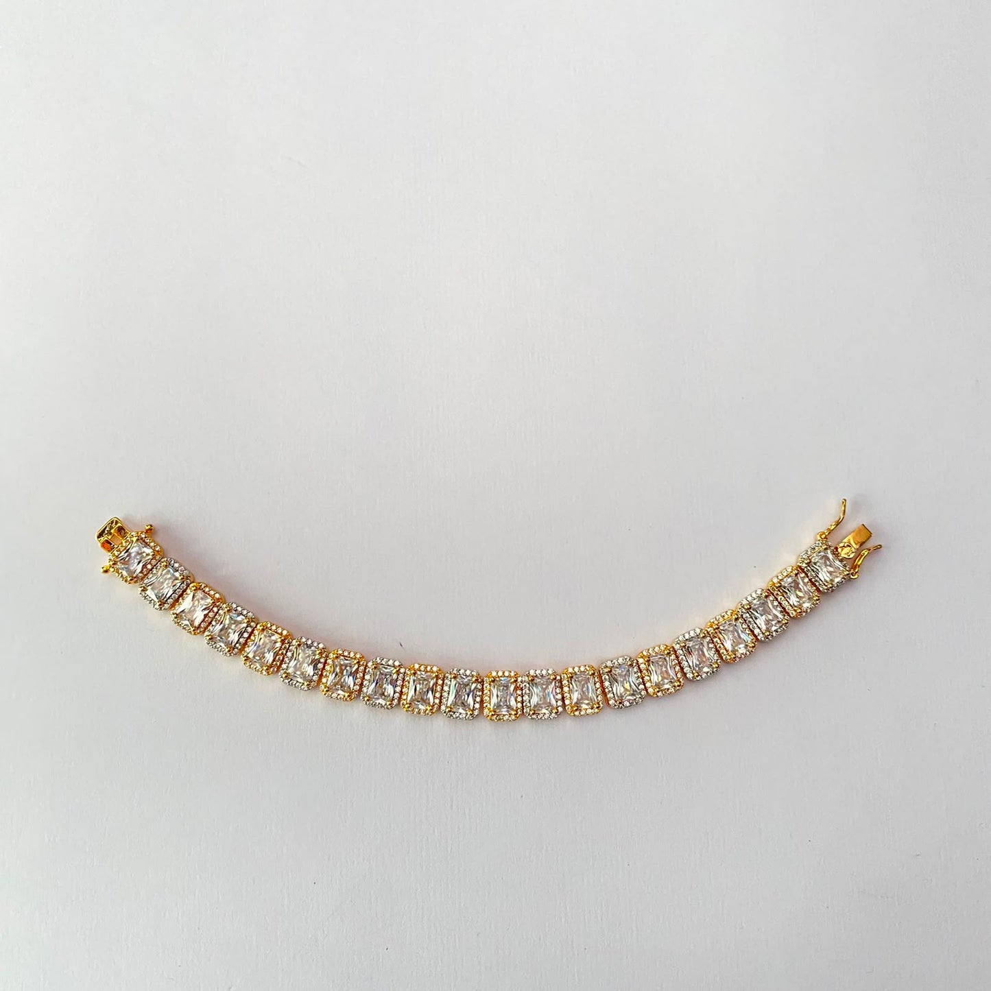 Gold & Silver Polish Diamond Bracelet (Size- 2.4/2.6 )