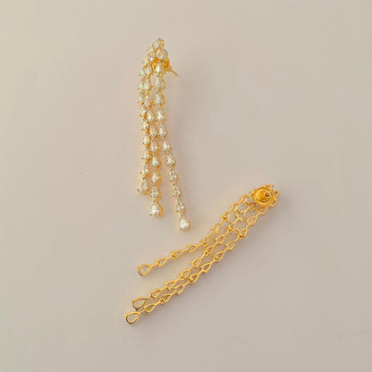 Diamond Gold Plated Dangler Earring