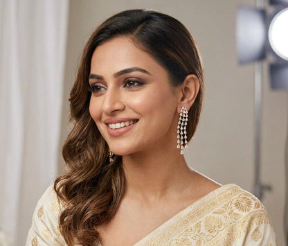 Diamond Gold Plated Dangler Earring