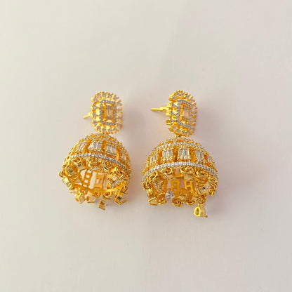 Diamond Gold Plated Jhumka Earring