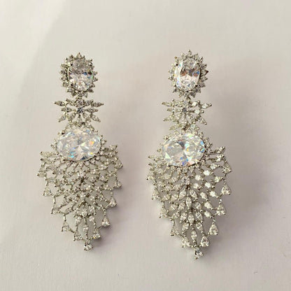 Silver Plated Diamond Earring