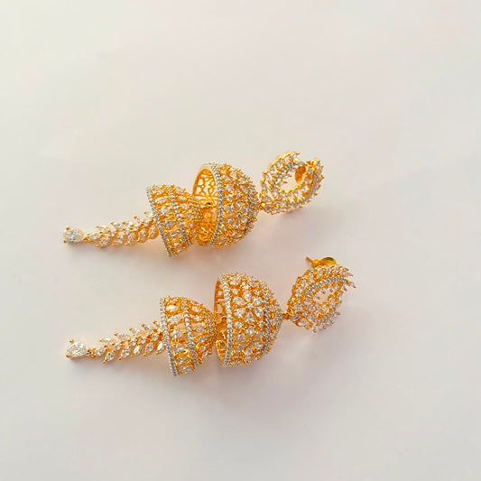 Gold Plated Diamond Jhumka