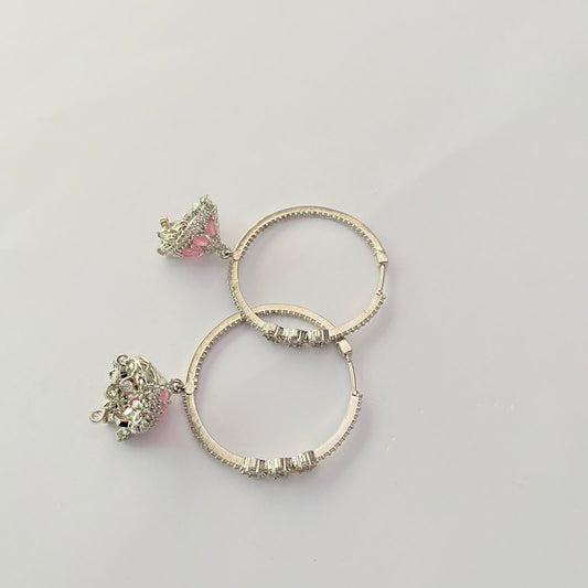 Silver Plated Diamond Pink Bali