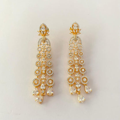 Gold Plated Long Dangler Earring