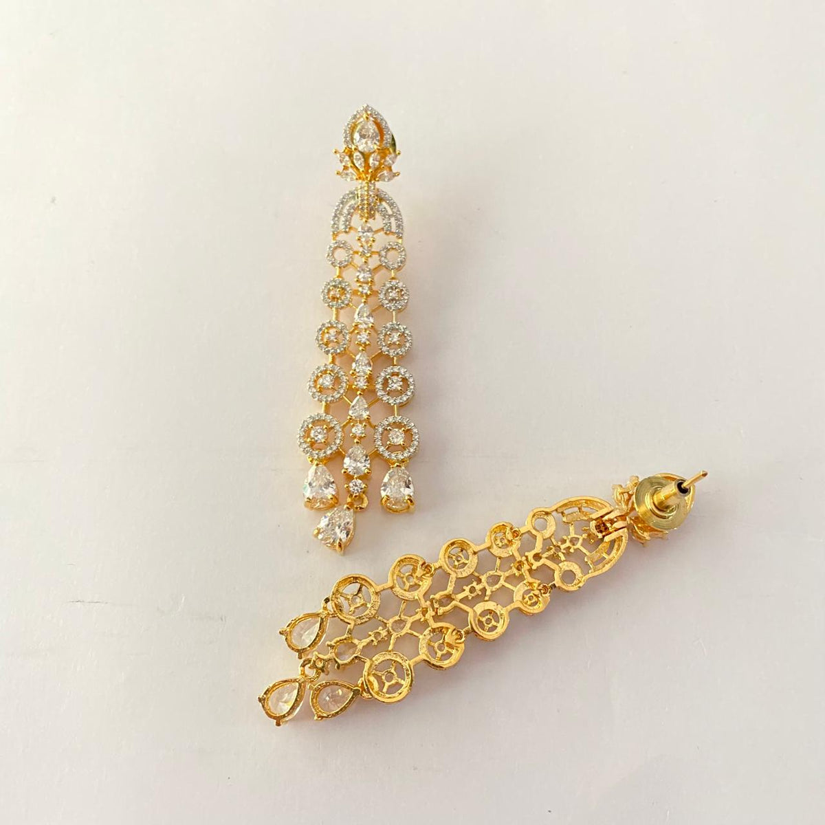 Gold Plated Long Dangler Earring