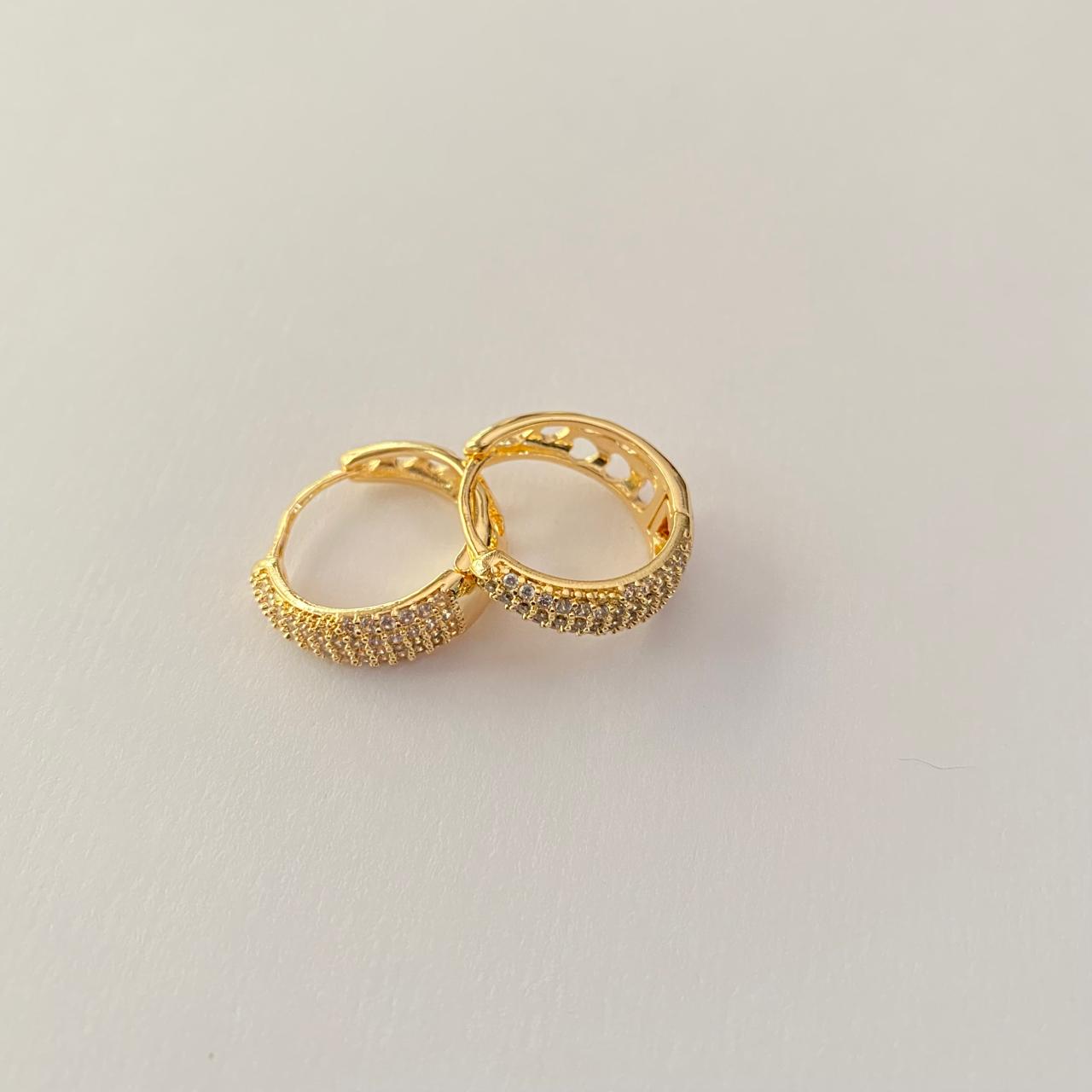Gold Plated Diamond Bali