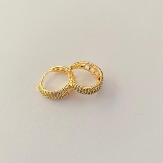 Gold Plated Diamond Bali