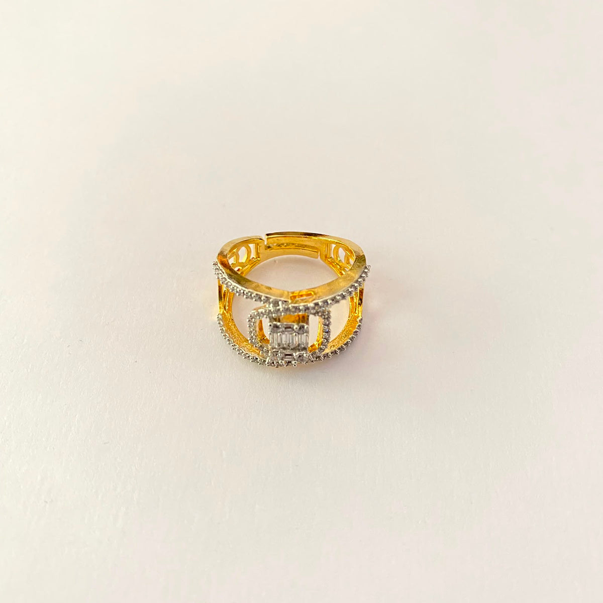 Gold Plated Diamond Ring