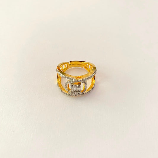 Gold Plated Diamond Ring