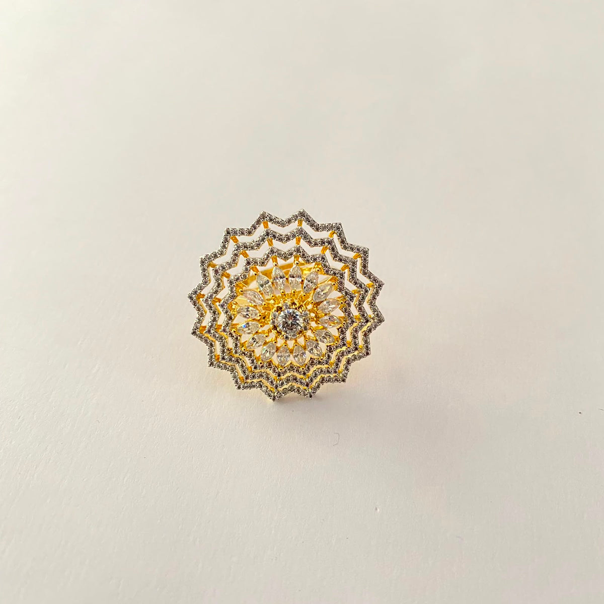 Diamond Gold Plated Ring