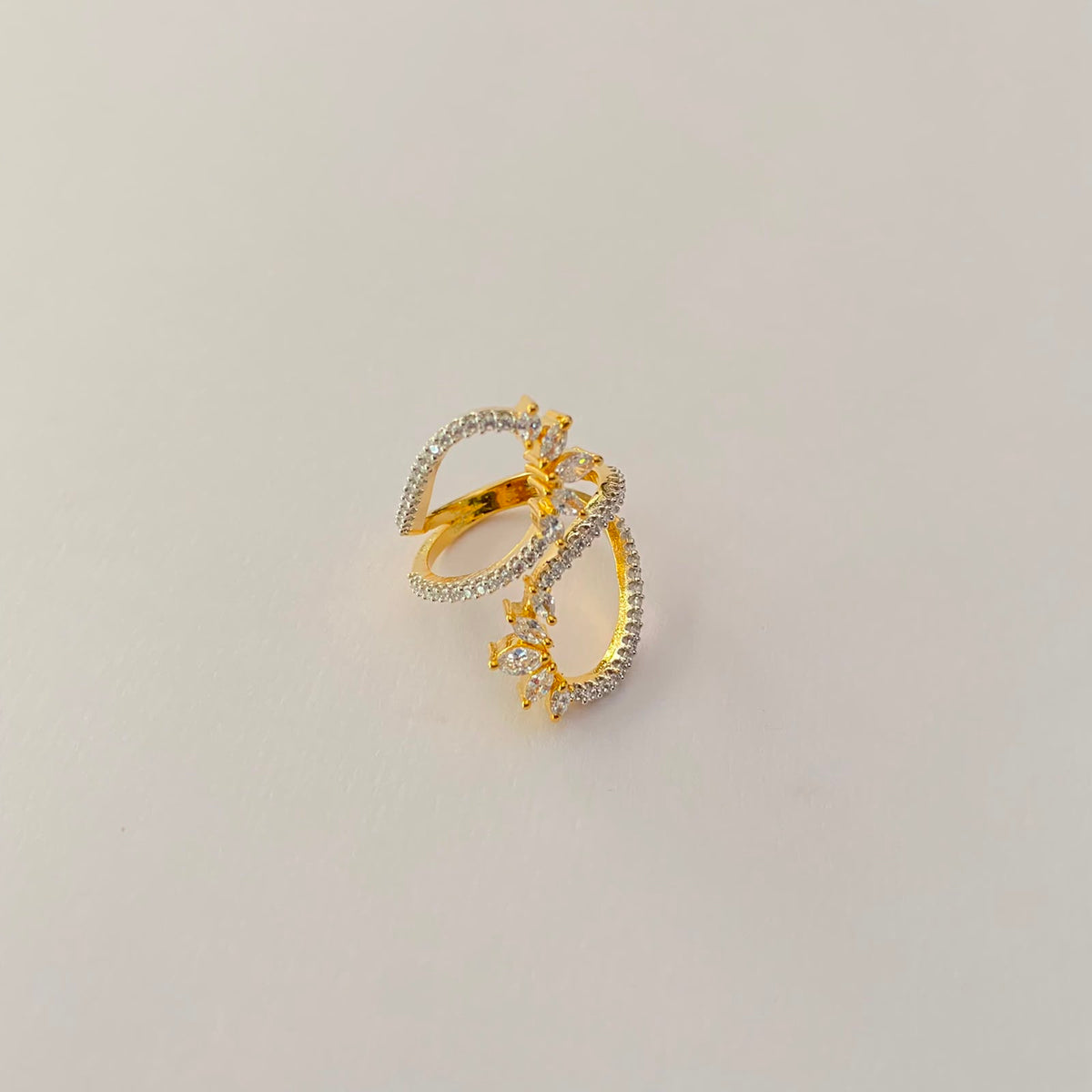 Diamond New Design Gold Plated Ring