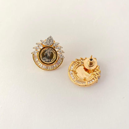 Gini Diamond Gold Plated Stud