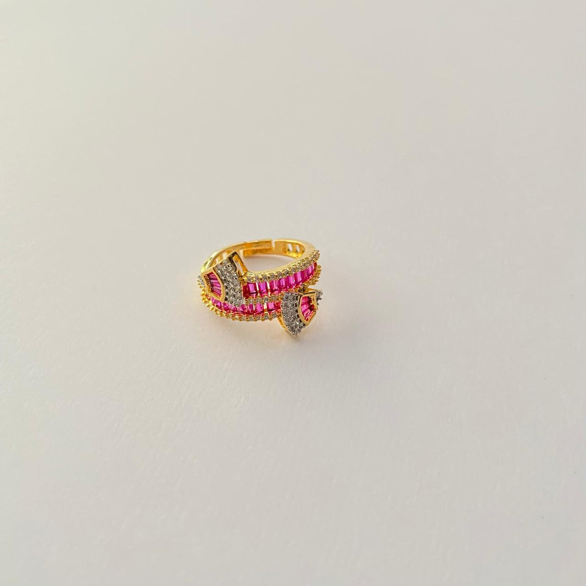 Fancy Pink Stone Diamond Ring