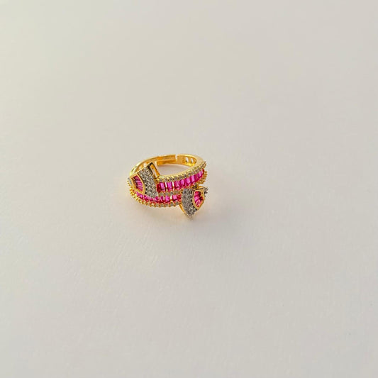 Fancy Pink Stone Diamond Ring